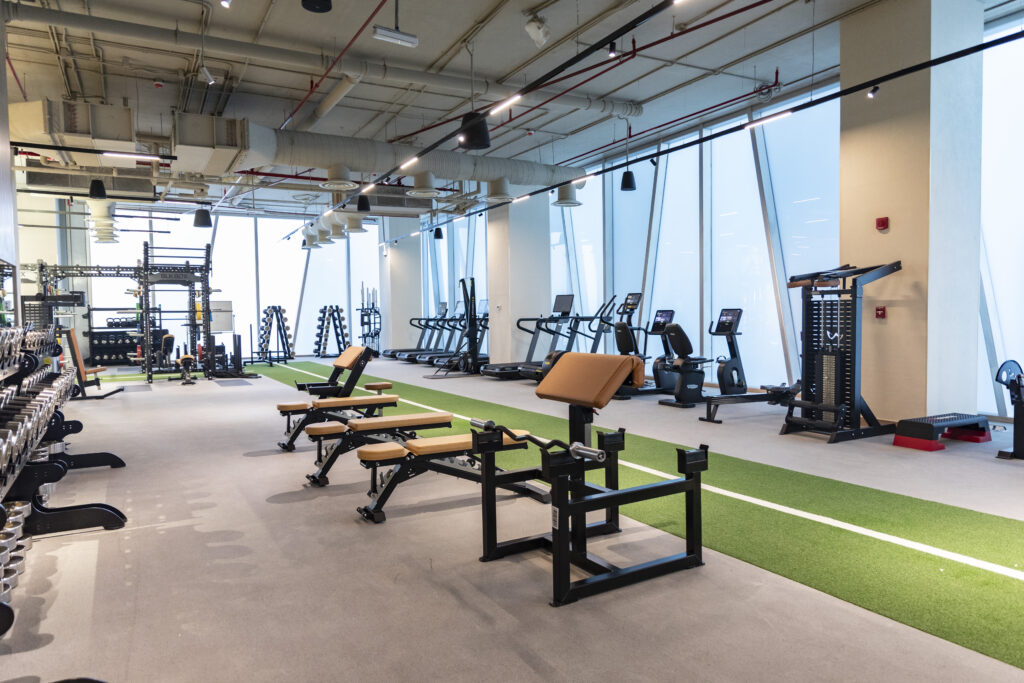 Large open gym full of equipment